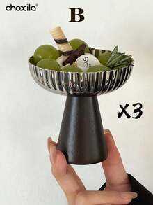 choxila 1个高级甜点杯，胡桃木底座甜点碗，莲花形冰淇淋碗，酸奶杯，椰枣椰树托盘，甜点托盘，装饰托盘，适用于厨房、客厅、餐厅、招待客人、派对等场合。 - Bowl(B) - 查看 14