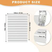Zebra Blinds, Blackout Roller Blinds, Window Blinds, Balcony Door Blinds, Duo Roller Blinds, Double Blinds, No Drilling Required, Clip-On Roller Blinds - 1PC - 查看 42
