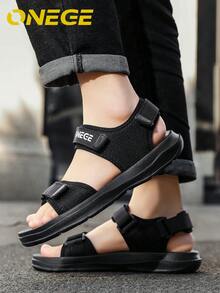 1 Pair Men's Anti-Slip Sandals, Summer Outdoor Fashion Driving Casual Beach Shoes - Black - View 8