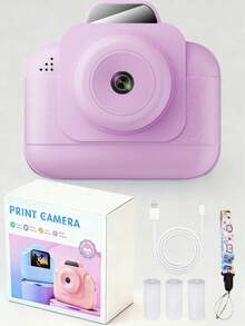 儿童相机套装包含：1 台带即时打印功能的相机、2.4 英寸高清屏幕、16 倍数码变焦、1080P 视频录制、MP3 播放器、20 款相框和 5 款滤镜、4 种镜像效果、3 卷打印纸、USB Type-C 充电线、相机背带、趣味可定制涂鸦打印功能、1300mAh 大容量电池 - 彩色 - 查看 15