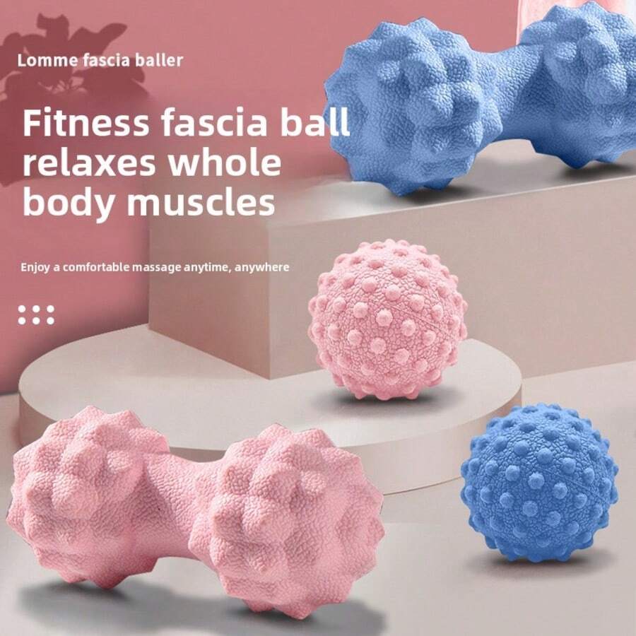 3pcs/Set Fascia Release Tool Kit - 3-In-1 Massage Ball Set: Long Massage Stick, Spiky Ball, Massage Roller. Precisely Targets Trigger Points, Relieves Foot & Leg Soreness, Portable Massage Tool