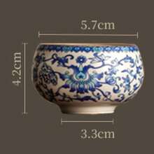 Ceramic Three-Piece Gaiwan Tea Cup, Household Blue And White Lotus Vine Kung Fu Tea Set, High-End Tea Ware, Tea Brewing Vessel - Multicolor - View 3
