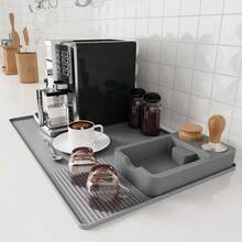 二合一硅胶咖啡吧垫兼压粉垫 - 防滑硅胶垫，适用于咖啡机、台面、吧台、厨房台面、餐具沥水垫 - 彩色 - 查看 11