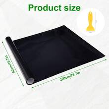 Black Aquarium Background Static Cling Sticker No Adhesive Required Easy To Observe Underwater Plants And Fish - A - View 10