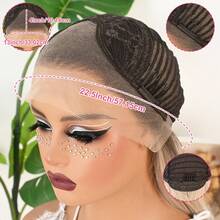 13X4 Purple Hair Synthetic Lace Front Wigs 26 Inch Pre Plucked Long Straight Hair Wigs 13X4 HD Lace Wigs Glueless Dark Purple Colored Wigs Heat Resistant Halloween Wigs Deep Purple Long Silky Straight Lace Front Wigs For Fashion Women For Daily Christmas Party Cosplay Use - 漸變金色 - 查看 10