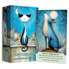 原创神谕卡牌，静谧伴侣，54张动物主题卡牌，个人解读与反思，卡牌游戏，12*7厘米，英文版 - 彩色 - 查看 1