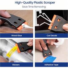 Glue Off Adhesive Remover 3.3 Fl. Oz & Scraper With Plastic Razor For Removing Labels (Adhesive Remover & Scraper W/Plastic Razor) - 3.3 Fl Oz (Pack Of 1) - View 2