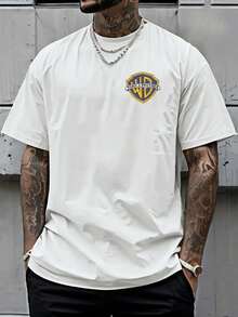 Warner Bros ¡Camisetas para hombre, estilo Gotham! ¡Una serie de camisetas con estampados de personajes que te traen un estilo oscuro y moderno! Impresión a doble cara, ideal para todas las estaciones, y también para mujer, ligeras y cómodas. - Blanco - Ver 2