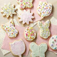 Easter Cookie Cutters Set Of 6,With Soft PVC Edge - Egg, Chick, Carrot, Rabbit, Bunny Face, Butterfly Shapes -Stainless Steel Biscuit Molds For Spring Holiday DIY Baking - Silver - View 8