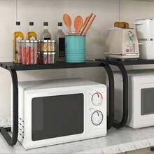 1X Microwave Stove Rack - Kitchen Countertop Storage Rack, Oven Stove Storage Rack, Rice Cooker Oven Storage Rack, Space Saving Countertop Storage Rack, Microwave Stove Rack, Seasoning Rack, Suitable For Coffee Cabinet Storage, Kitchen Storage - A - View 5