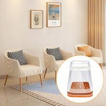 24/16/12/8/4pcs Square Chair Leg Floor Protectors - Silicone Furniture Pads, Suitable For Hardwood And Tile Floors, Anti-Slip Chair Leg Covers, Transparent Polished Surface, Noise Reduction And Scratch Protection - Brown - View 27