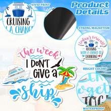 5pcs Magnetic Refrigerator Stickers - Funny Cruise Ship Door Magnets For Fridge And Garage Decor - Fresh Style, Unique Nautical Theme Magnets Suitable For Home, Travel, Party, Outdoor And Spring/Summer Holiday Decoration - 7.6 X 6.2 Inch - View 3