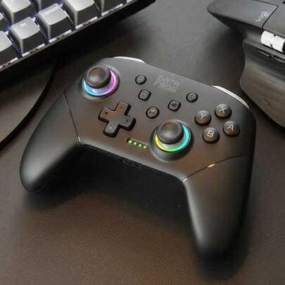  Controlador inalámbrico DATA FROG para consola Switch OLED/Lite Gamepad Pro con batería de 1000 mAh y función de turbo programable