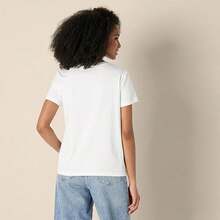Plus Size - Plus Size - A Longing For The Sunny California Lifestyle: "SANTA BARBARA EST. 1987 California" Paired With A Palm Tree Pattern Print, This Plus-Size Women'S Fashion Casual Round-Neck T-Shirt Is Perfect For Spring And Summer - màu đen - Xem 7