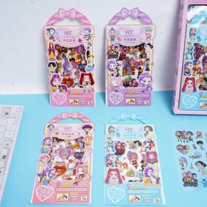 K-POP Witch Hunting Group Transparent Stickers, Waterproof PET Material, Cute Cartoon Design Suitable For Planners And DIY Crafts, Random Styles Suitable For K-POP Fans And Collectors