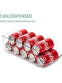 Dispensador Organizador de Latas para Refrigerador Gran Capacidad - Transparente - Ver 9