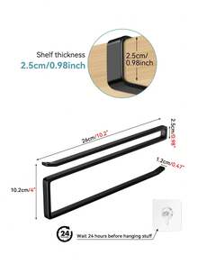 Heavy Duty Carbon Steel Cup Lid & Cup Holder, Space-Saving Cabinet Hanging Hook Paper Towel Rack Coffee Cup Hook, Multifunctional Kitchen Storage Organizer - Multicolor - View 16