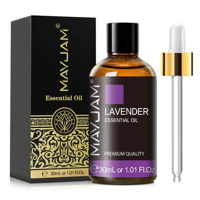 MAYJAM 1pc 30ml/1.01fl.Oz Lavender Essential Oils For Candle And Soap Making Diffuser Humidifiers,Premium Essential Oils For Diffusers For Bedroom Aromatherapy Sleep,Skin Care Massage,Multi-Scene Fragrance For Home And Car,Ideal Gift