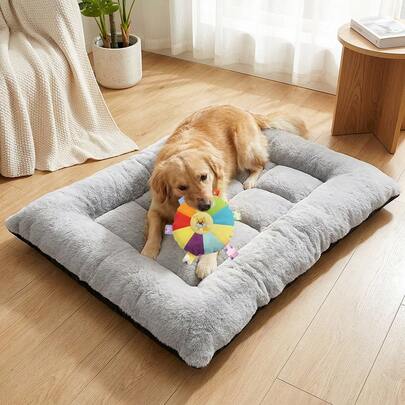 XXXL 4-Season Plush Pet Bed For Dogs & Cats - Reversible Orthopedic Sofa Mat With High-Resilience Polyester Fiber, Extra Large Thick Cushion Support For Joint Health, Machine Washable Pet Furniture Gift For All Breed Sizes (XL To XXXL)