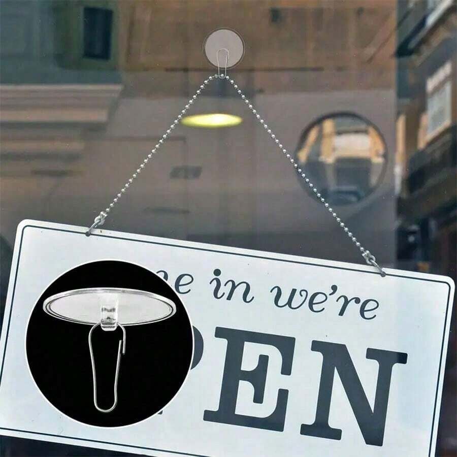 10pcs Mini Transparent Adhesive Hooks, Seamless Hanging Flag Hooks For Valentine's Day Party, Wall Storage Hooks, Party Decor Accessories, DIY Home Decor Hanging Hooks, Ceiling Hooks - Clear - View 1