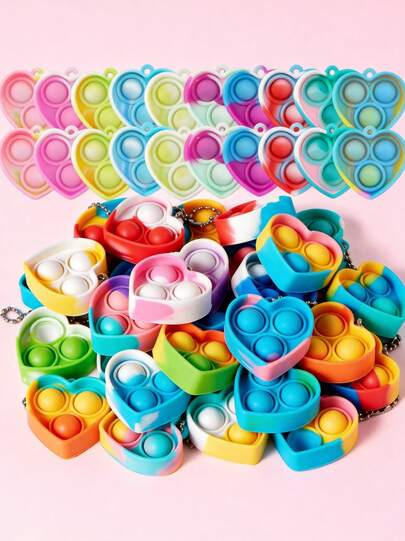 10/24/40颗装 情人节礼物、派对小礼品、泡泡珠玩具、迷你挤压泡泡珠、散装感官玩具、生日礼物、课堂奖励、礼品袋/礼品盒、随机颜色