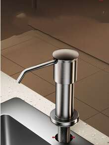 不锈钢厨房洗洁精分配器，水槽安装式泵瓶，适用于洗洁精，带可伸缩软管 - 多色 - 查看 7