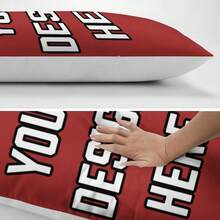 Custom Body Pillow Upload Your Photo/Text/Art, Personalized Long Pillowcase, Couples, Anime Fans, Birthday/Wedding Keepsake, Brown, 20x54 - 黑色 - 查看 7