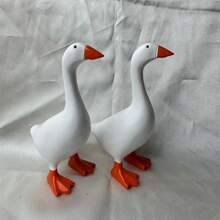 Ropa de ganso con capucha roja, funda para perilla de cambio de ropa de ganso de porche en miniatura - Multicolor - Ver 2