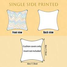 4 件装水彩花卉、蜂鸟、蝴蝶单面印花抱枕套，柔软舒适的涤纶面料，45x45 厘米（17.72x17.72 英寸），带拉链，可机洗，适用于家居装饰、客厅、卧室、门廊、花园、露台、酒店、咖啡馆、户外（仅含抱枕套，不含枕芯） - 彩色 - 查看 2