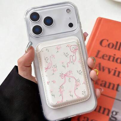 Ayotu 1 chiếc ốp lưng điện thoại kiêm ví từ tính hình hoa và nơ, tương thích với iPhone 12 13 14 15 16 Pro Max Plus Mini, có khe đựng thẻ, thích hợp làm quà tặng cho mẹ, gia đình, bạn bè, sinh nhật, lễ hội, có các màu hồng, trắng, xanh dương, đen, nâu.