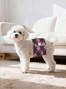 6片装 公狗尿布 - 高吸收性可重复使用狗尿垫，防漏可洗公狗尿布（印花设计） - 彩色 - 查看 3