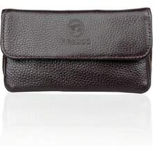 ¡Recomendadofiredog - Funda de piel auténtica para fumar y fumar para 2 tuberías, filtro de manipulación, limpiador de herramientas de conservación de frescura¡Top de Temporada - Marrón - Ver 2