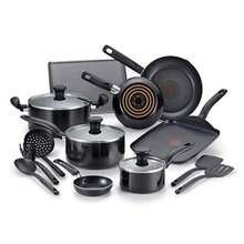 T-FAL Culinaire Pots And Pan Set 16- Piece Set Free Thermo-Spot Heat Indicator Black All Cooktops Excluding Induction Dishwasher Oven Cookware Set Pot Set - Black - View 3