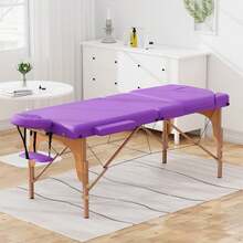 Massage Table Protable Massage Bed 28 In Wide Lash Bed Height Adjustable Bed - Purple - View 2