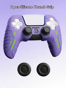 2 chiếc nắp silicon cho cần điều khiển, tương thích với tay cầm PlayStation 4/PlayStation 5/Switch Pro, phụ kiện chơi game - Nắp cần điều khiển, nắp cần điều khiển tay cầm PlayStation 5, nắp cần điều khiển tay cầm PlayStation 4/PlayStation 5 hiệu suất cao, họa tiết mạng nhện, họa tiết màu tím, họa tiết quả bóng đá. - Nhiều màu - Xem 17