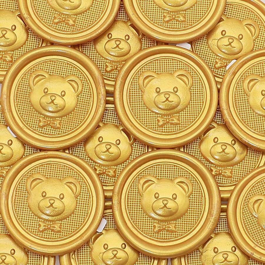 30 miếng dán hình gấu thắt nơ bằng sáp - Miếng dán niêm phong phong bì, lý tưởng cho các bữa tiệc trẻ em, sinh nhật lần thứ nhất của bé, thiệp mời, Giáng sinh, quà tặng, các bữa tiệc. - Nhãn dán niêm phong sáp hình gấu thắt nơ - Xem 1