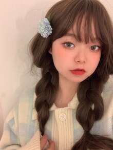 1pc Artificial Flower Hair Clip, Suitable For Travel, Vacation, And Casual Outfits, Claw Clips, Hair Slide - Multicolor - View 7