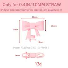 7.5cm Silicone Bottle Cover With 10mm Bow Shape Straw Topper For   30 40oz H2.0 IceFlow 20 30 Oz Tumbler 2pcs Green - -2件綠色- - 查看 3