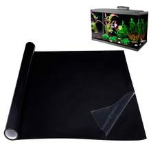 Black Aquarium Background Static Cling Sticker No Adhesive Required Easy To Observe Underwater Plants And Fish - A - View 8