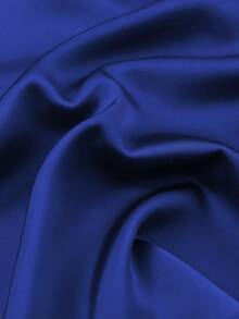Women's Elegant Solid Color Asymmetric Blouse, Essential For Spring And Summer - Blue - View 10