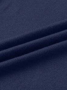 GRDR Men's Summer Short Sleeve Solid Color Knit Polo Shirt, Suitable For Summer Outings, Essential For Fashionable Styling - Navy Blue - View 12