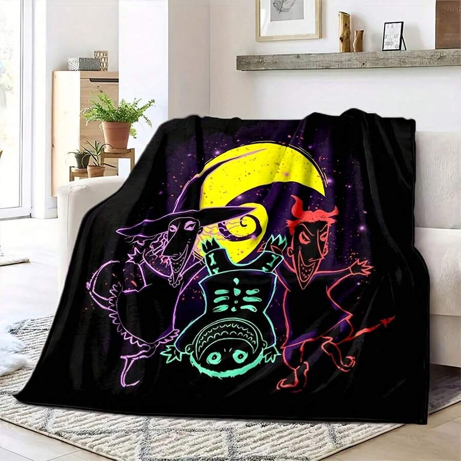 Nightmare Before Christmas Inspired Soft Flannel Blanket For All Seasons - Hình dạng - Xem 1
