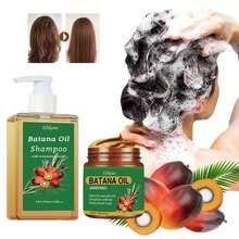 1pc Batana Oil & Shampoo Set - Solid Batana Oil, Quickly Smooths Frizzy Hair, Improves Dry, Split Ends, Ideal For Dry Hair Care! - Green - View 1