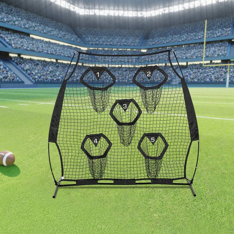 Rugby Sports Accessories - 6 X 6 Fuß, 5 Löcher, Schwarz - View 1