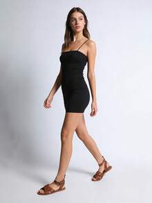 Women's Simple Flat Sandals, Casual Open Toe Summer Shoes, Lightweight Elastic Strap Slippers - Rust Brown - View 1