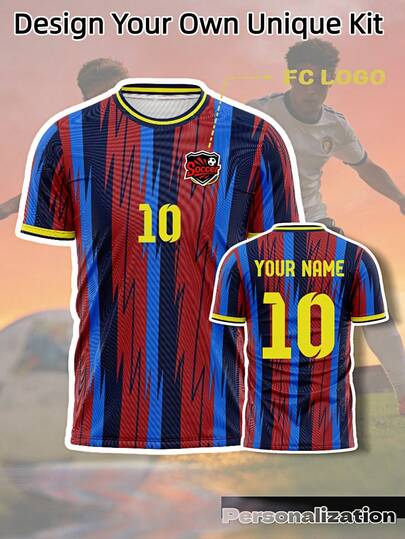 Áo đấu bóng đá phiên bản đặc biệt đỏ & xanh của Barcelona | Có thể tùy chỉnh tên, số và logo đội | Trang phục thể thao thoải mái phù hợp cho cầu thủ và người hâm mộ, chất liệu mềm mại và dễ chịu, World Cup 2026, quà tặng ngày Valentine