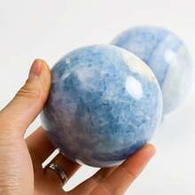 Natürlicher blauer Himmelskristall, geeignet für Heimdekoration, Geschenk für Familie und Freunde zum Kristallfest - Babyblau - Übersicht 4