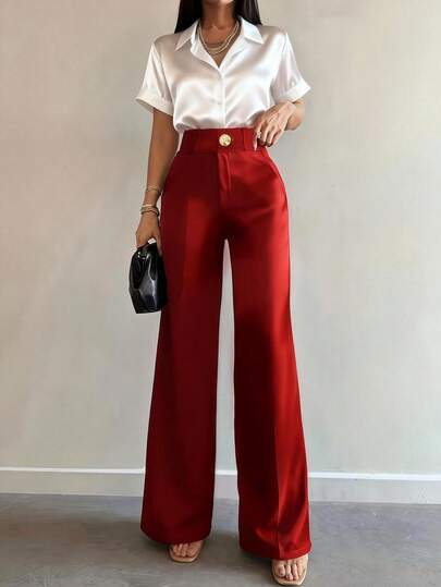 Quần tây nữ thanh lịch, kiểu dáng cổ điển đa năng, hàng mới về cho mọi mùa, quần ống đứng công sở hoặc thường ngày, chất liệu thoải mái, mềm mại, phù hợp cho mọi dịp và mọi mùa.