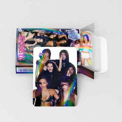 KATSEYE《Internet Girl》小卡套装30张，全新全息激光箔闪光LOMO卡，带防刮膜，双面Kpop偶像照片收藏，官方风格MD收藏迷你卡，剪贴簿装饰，KATSEYE粉丝复活节礼物篮填充物，男女老少皆宜，2026年限量版Kpop周边