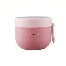 1 Set Overnight Oats Container With Lid, Portable Breakfast Cup & Soup Bowl, 21.12 Oz, Includes Plastic Spoon, Reusable, PP Microwave , For Overnight Oats Or Oatmeal Breakfast, Suitable For School, Office, Camping (Random Color) - Multicolor - View 14